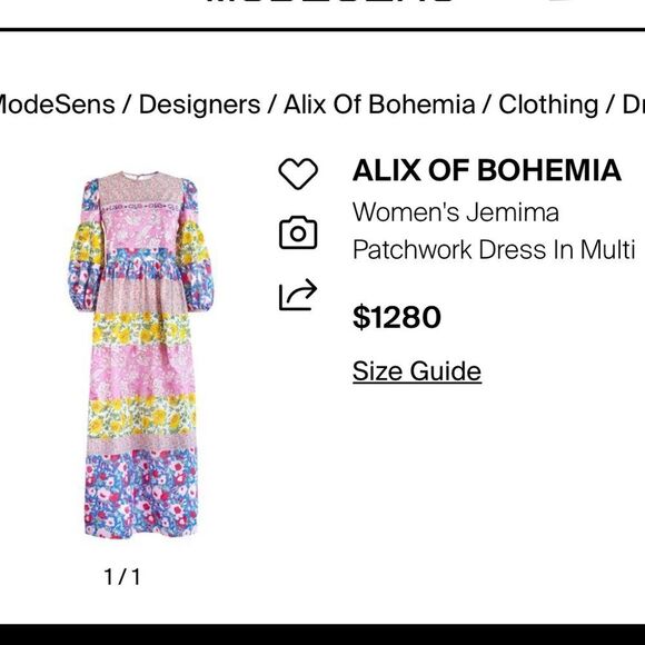 Alix of Bohemia Women's Jemima Patchwork Dress in Multi Small - Picture 10 of 11